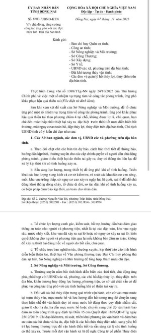 Chủ động, tăng cường công tác ứng phó với các đợt mưa lớn trên địa bàn tỉnh