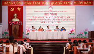 HỘI NGHỊ UBMTTQVN PHƯỜNG PHƯỚC LONG LẦN THỨ 2, KHÓA I, NHIỆM KỲ 2025 – 2030